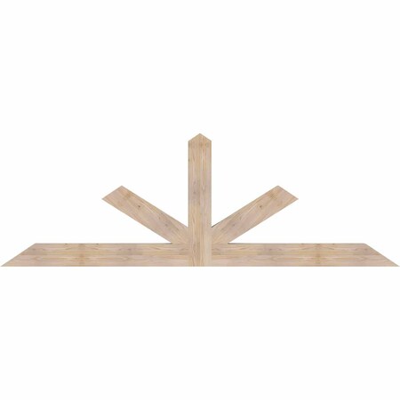 Ekena Millwork Saratoga Smooth Timber Gable Bracket, Douglas Fir, 96"W x 32"H x 3 1/2"D x 5 1/2"F, 8/12 Pitch GBW096X32X0406SAR00SDF